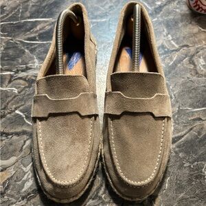 Verbenas Shoes Leather Suede Tan Colored Loafers Size 41.